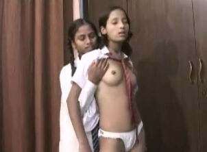 Bashful Indian schoolgirls swept off..